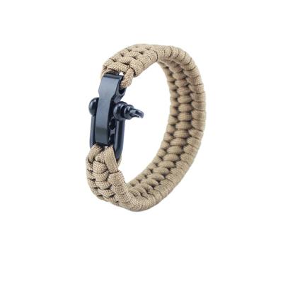 China Nylon Paracord Shackle Buckle & Metal Drop Shipping 20pcs/lot ParaCord Rope Outdoor Camping Survival Bracelet Weave Alloy 7-Stand Buckle for sale