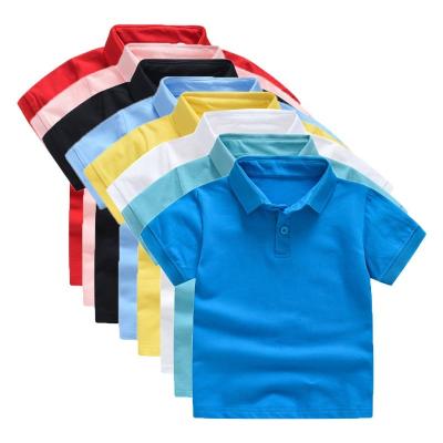 China Plain Anti-wrinkle Blank Custom Printing High Quality Kids Boy Polo Shirt for sale