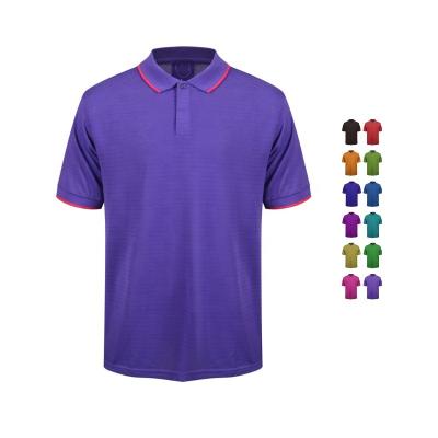 China Anti-wrinkle color 100 pure polyester high quality quick dry camisa men's shirts polo shirt for sale