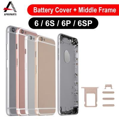 China Back Housing For iPhone 6 6s 6Plus 6s plus inch / 5.5 inch Middle Glass Back Door 4.7 Frame Housing Battery Cover Frame for sale