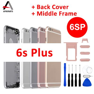 China For Iphone 6s plus Back Cover Rear Battery View Housing Middle Frames + Glass Assembly Replacement Parts 5.5 inch for sale