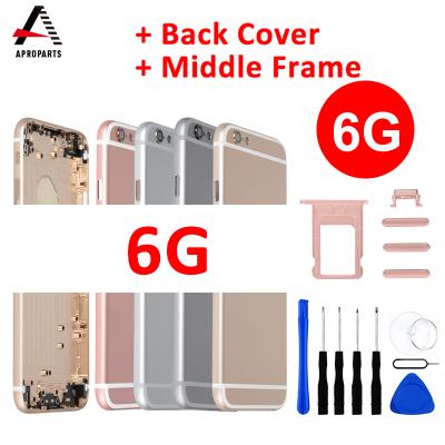 China iPhone 6 6G Battery Door Cover Case Middle View Rear Housing With Glass Replacement 4.7 inch for sale