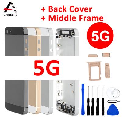 China Rear Battery Cover For iPhone 5G 5 Battery Door View Housings Assembly Door Middle Housing 4.0inch Rear for sale