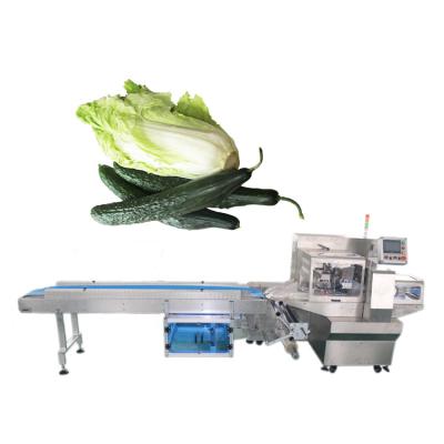 China Beverage Pillow Horizontal Automatic Flow Wrapping Vegetable Packaging Machine for sale