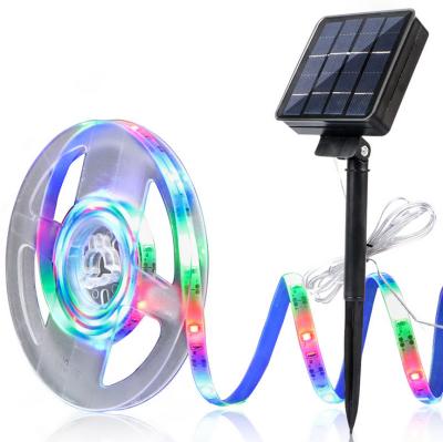 China Garden SMd2835 30led/m Outdoor Waterproof Solar Led Strip Light Strips Flexible Led Solar Powered Led Light for sale