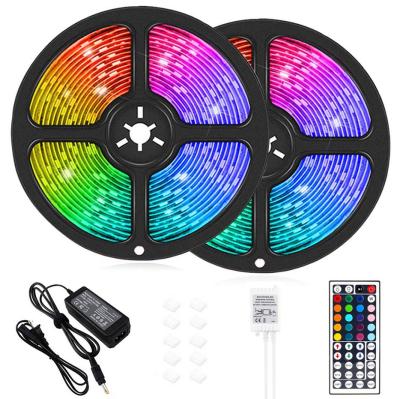 China China Factory IP65 5m 10m SMD5050 12V RGB LED Strip Light Residential Flexible Remote Waterproof Kit for sale