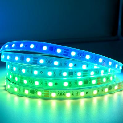 China WS2811 RGB LED Strip Light Residential Accessible 5m Strip Individually 30/60Leds/m DC12V for sale