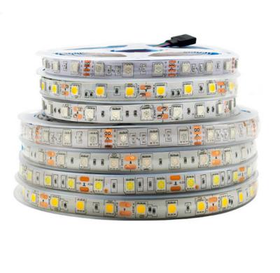 China Residential 12V RGB LED Strip Light 5050 Waterproof 5M White Warm White Flexible RGB Led Strip Light TV Backlight Ribbon for sale