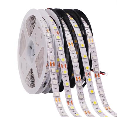 China Residential LED Strip Lamp 5050 RGB/White/Warm WhiteLights 12V 5M Flexible Home Decoration Waterproof 300 LED Strip Diode Ribbon 60LEDs/M for sale