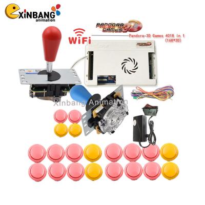 China DIY Electronic Game Console Pandora 3D Kit 4018 Games in 1 Gamepad Joystick and Push Buttons Arcade Diy Kits 22 Game Board WifI for sale