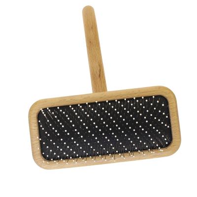 China Stocked Reduced Throwing Self Cleaning Soft Cats Comb Mold Brush Slicker Tool Bristle Dog Hair Pet Grooming Brush for sale