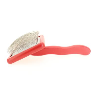 China Amazon hot selling cute massage pin stocked deshedding grooming slicker pet wooden brush for dog and cat for sale