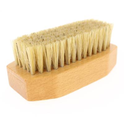 China Viable Custom Logo Premium Bristle Shoe Bristle Brush Loaf Natural Wooden Cleaning Brush For Home for sale