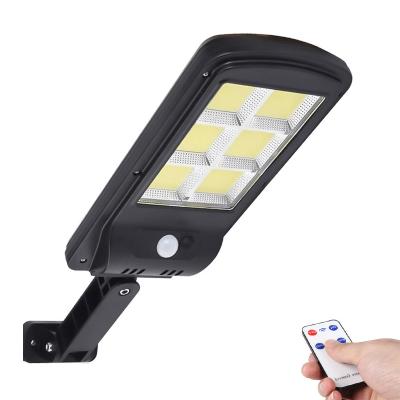 China Polycarbonate Solar Powered Night Light 120 Led Outdoor PIR Motion Sensor Solar Lamp Wall Light Remote Control for sale