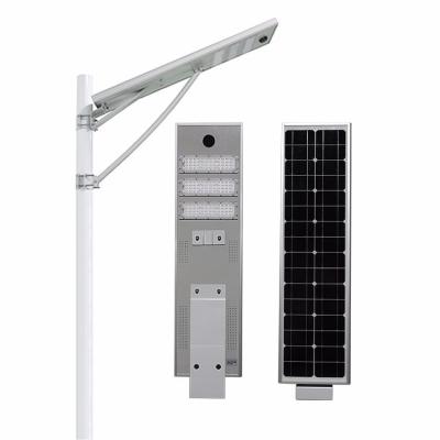 China Outdoor ROAD Rechargeable Outdoor Auto Dimming All In One 80w Solar Street Light for sale