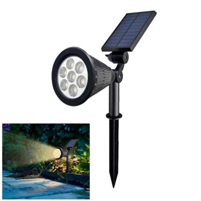 China Sensor Light Dusk Down To 7 Led White Or RGB Solar Led Spot Light Outdoor For Tree Lawn for sale