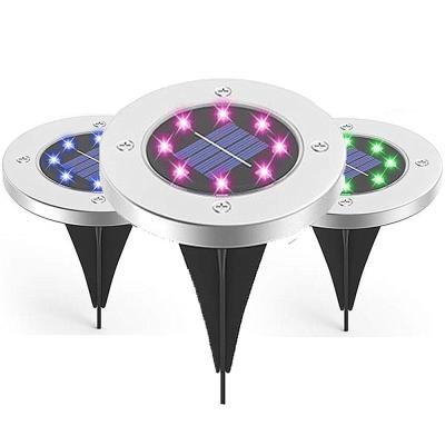 China LANDSCAPE RGB outdoor solar garden lighting 8 led spot lights for patio for sale