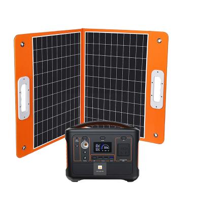 China Support New Arrival Fast Charging Solar Power Bank 500W 220V Portable AC Lithium Ion Battery Power Station With Solar Panel for sale