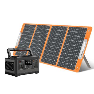 China Other Environmentally Excellent Solar Power Station 560W Lithium Ion Battery Emergency Battery With Solar Panel for sale