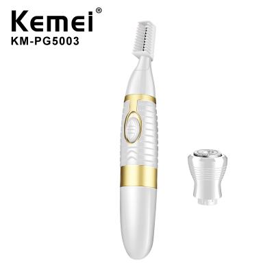 China Wholesale Professional Single Blade Kemei KM-PG5003 Eyebrow Trimmer 2 in 1 for Women Care for sale