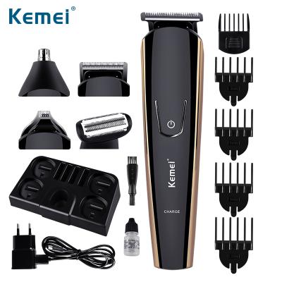 China Kemei Outdoor 5 in 1 Electric Hair Clipper Nose and Ear Hair Trimmer Set for Man KM-526 Multi Head Clipper for sale