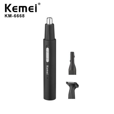 China Car Kemei KM-6668 Men Use Personal Care Trimmer Set Rechargeable Painless Hair Remover Nose Hair Trimmer for sale