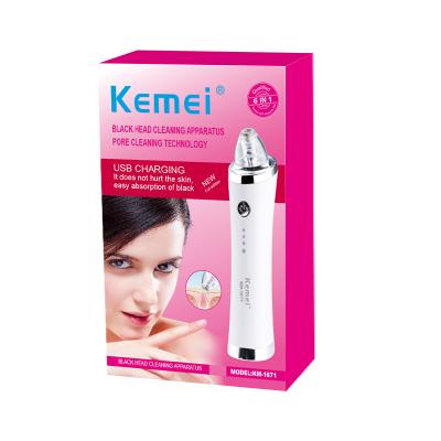 China Kemei KM-1871 Black Head Face Peeling Skin Scrubber Remover Blackhead Removal Pore Remover Facial Cleansing Scrubber for sale