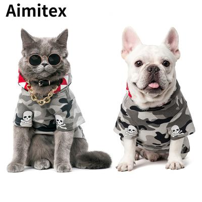 China Aimitex Designer Dog Clothes Wholesale Stocked Camouflage Clothes Monster Hoodies Winter Pet Clothes for sale