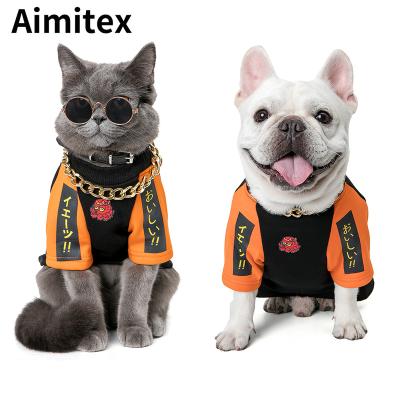 China Aimitex New Design Cute Stocked Dog Clothes Plush T-shirt Takoyaki Printing Fahion Dog Clothes for sale