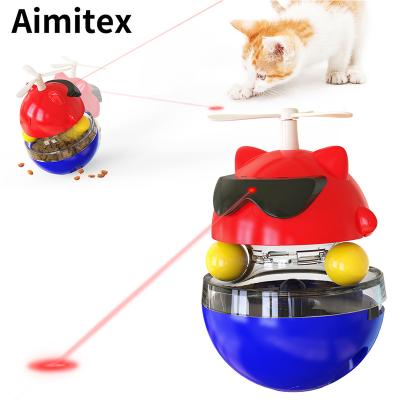 China Wholesale Stocked Aimitex New Design Lightning Fortune Cat Tumbler Treat Toy High Quality Cat Autonomous Toys Set for sale