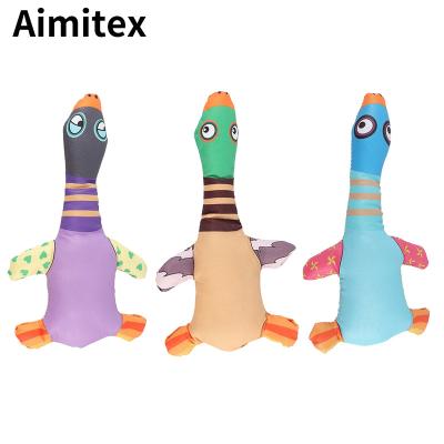 China Aimitex Wash Dog Chew Toy Duck Squeaking Toy Plush Puppy Eco-Friendly Easy Chew Play Pet Toys for sale