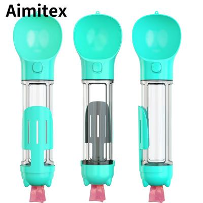 China Wholesale 500ml Manufacturer Aimitex Dog Food Travel Viable Drinks Plastic Feeder Portable Dog Water Bottle for sale