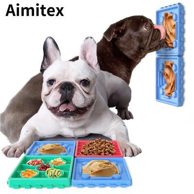 China New Stocked Aimitex Rise Multifunctional&Detachable Dog Lick Mat Pet Slow Feeder Fun Driver Dog Toys for sale