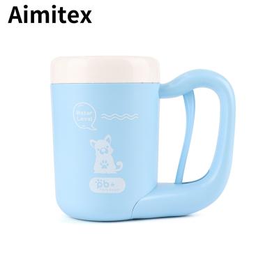 China Stored Wholesale Portable Foot Cup Aimitex Pet Silicone Cleaning Brush Soft Bottle for Dogs Cats Silicone Pet Paw Cleaner for sale