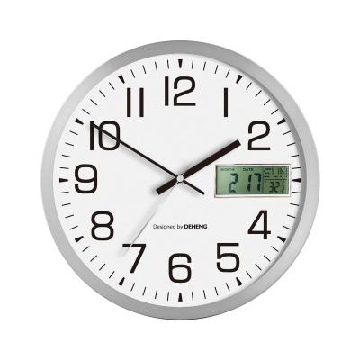 China Home Luxury Decorative Modern Metal LCD Radio Top Hot Selling Digital Clock for Promotion for sale