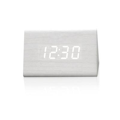 China Modern Stylish LUMINOVA Backlight Table Clock Temperature Sensing Digital Display LCD Desk and Table Clocks for sale