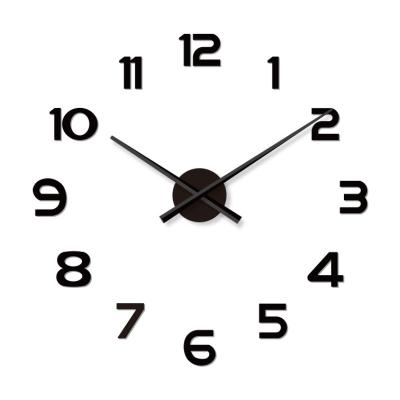 China Creative Gift Mute Metal 20 Inch 3D DIY Customize Wall Clock For Home Decoration for sale