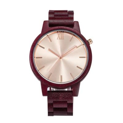 China Hot Selling Simple Day/Date Fashion Wine Red Watch For Men And Women for sale