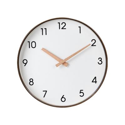 China Custom Wooden BRIEF DIY Quartz Wooden Wall Clock Nordic Customer Decoration for sale