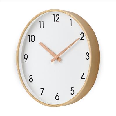 China CLASSIC Nordic minimalist fine decoration style daily Deheng style DIY frame 12 inch wooden frame wall clock for sale