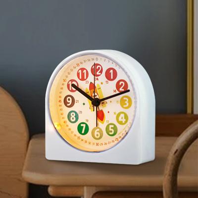 China LUMINOVA Cheap Wholesale 4 Inch Child Alarm Clock Electronic Mute Learning Bedroom Creative Cartoon Luminous Clocks for sale