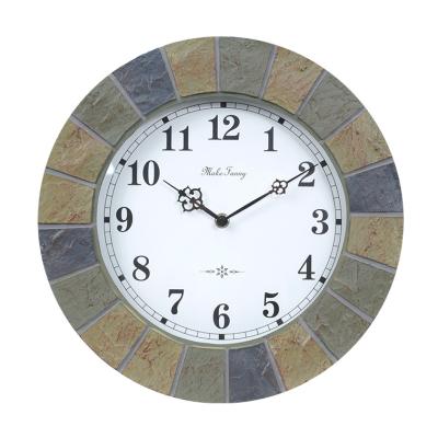 China Creative 14 inch European antique and nostalgic style resin wall clock for home decoration for sale