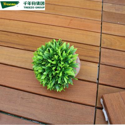 China Zhejiang Outdoor Cheap Price Eco-friendly Interlocking Hardwood Floor Decking Solid Wood Panels Outdoor Ipe Outdoor Yarn for sale