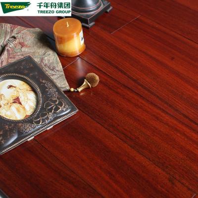 China Factory Price Indoor Cheap Hot Sale T&G System Okan Hardwood African Solid Flooring Waterproof For Bedroom Home Indoor Living Room for sale