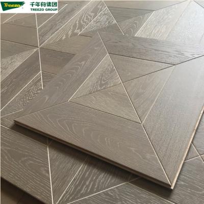 China Factory Price Comfortable Touch Oak ABCD European Grade Water Resistant Metallic Oak Parquet Engineered Wood Flooring for sale