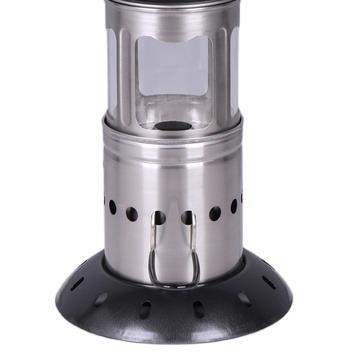 China Outdoor cooking and sports and stainless steel camping foldable portable lantern pellet stove for camping and lighting needs for sale