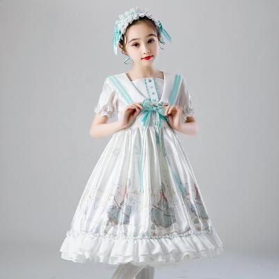 China Japanese Cute Lolita Girls Princess Skirt Girls Summer Fairy Shorts Sleeveless Skirt Sleeved Dress Kids Lolita for sale