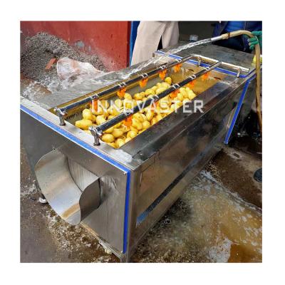 China Ozone Sterilization Brush Peeling Cutting Air Bubble Root Vegetable Washing Machine for sale