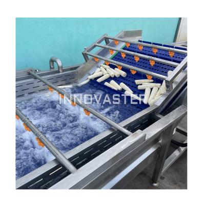 China Silver Automatic Vortex Vegetable Washing Machine with Commercial Bubble Fruit Washer for sale