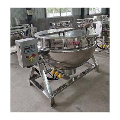 China 304 Stainless Steel Gas Cooking Mixer Jacketed Kettle for Food Processing Equipment for sale